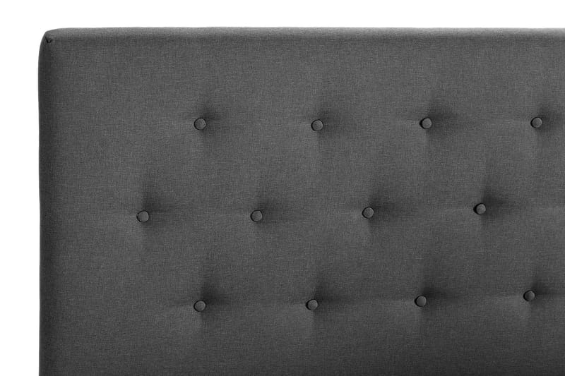 Scarlett Sängpaket 150x200 Latexmadrass - Knappad gavel Mörkgrå - Komplett sängpaket - Kontinentalsäng - Dubbelsäng - Familjesäng