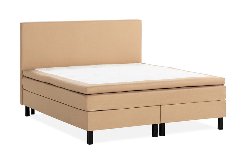 Scarlett Sängpaket 150x200 Skummadrass - Slät gavel Beige - Komplett sängpaket - Kontinentalsäng