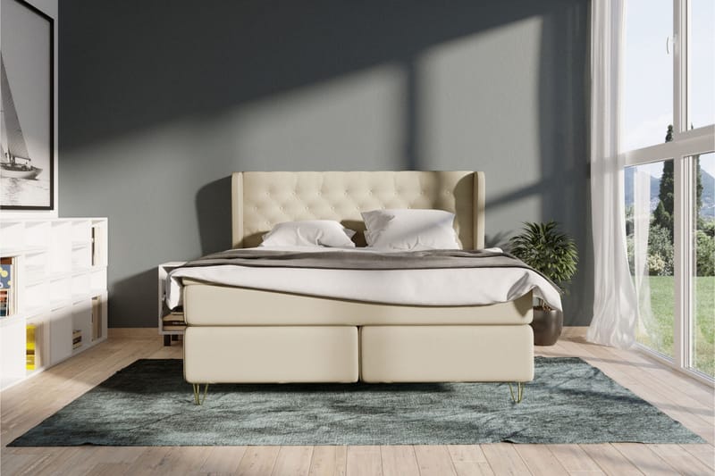 Select No 4 Komplett Sängpaket 120x200 Fast - Beige/Koppar - Komplett sängpaket - Kontinentalsäng