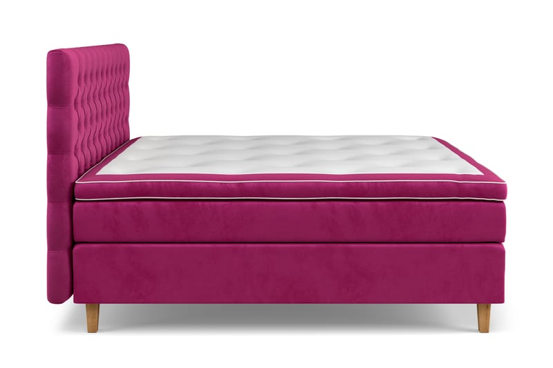 Celine Sängpaket 160x200cm - Rosa/Sammet - Komplett sängpaket - Kontinentalsäng - Dubbelsäng