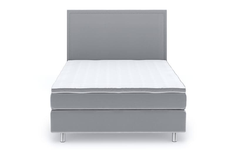 Hilton Lyx Velvet Sängpaket 120x200 - Ljusgrå - Möbler - Säng - Komplett sängpaket