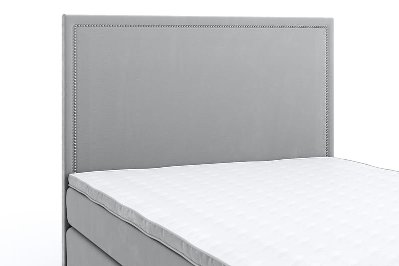 Hilton Lyx Velvet Sängpaket 120x200 - Ljusgrå - Möbler - Säng - Komplett sängpaket