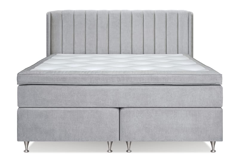 Joluma Sängpaket Fast 180x200 cm - (+Fler val) 180x200 cm Ljusgrå - Komplett sängpaket - Kontinentalsäng