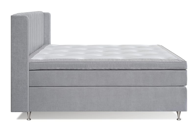Joluma Sängpaket Fast 180x200 cm - (+Fler val) 180x200 cm Ljusgrå - Komplett sängpaket - Kontinentalsäng