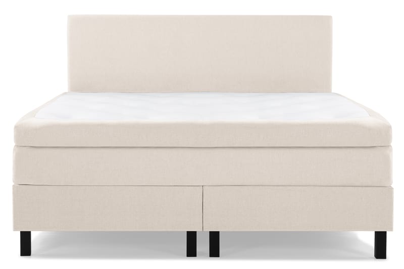 Lucky Komplett Sängpaket 150x200 Polyeter Slät Sänggavel - Beige - Möbler - Säng - Kontinentalsäng