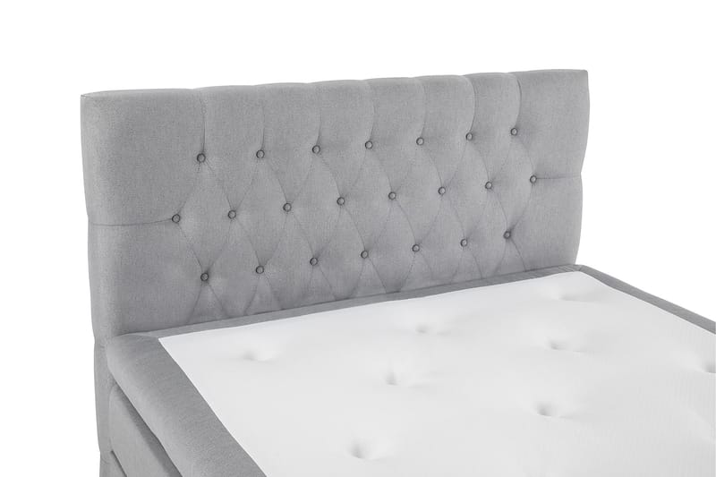 Lucky Komplett Sängpaket Polyeter Diamant Sänggavel 140x200 cm - Grå - Möbler - Säng - Komplett sängpaket