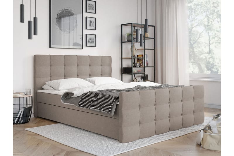 Milano Kontinentalsäng 160x210 cm - Beige - Möbler - Säng - Kontinentalsäng