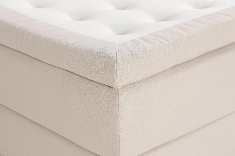 Oslo Lyx Komplett Sängpaket Boucle Knappad gavel 160x200 cm - Beige - Möbler - Säng - Komplett sängpaket