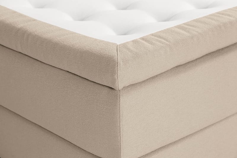 Oslo Lyx Sängpaket Boucle 120x200 Djuphäftad gavel - Beige - Möbler - Säng - Komplett sängpaket