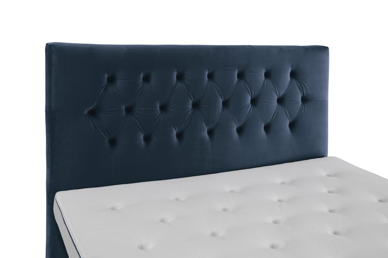 Royal Velvet Komplett Sängpaket 160x200 cm - Mörkblå med Låga Silverben - Möbler - Säng - Komplett sängpaket