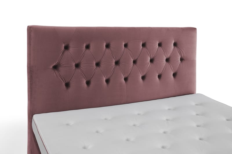 Royal Velvet Komplett Sängpaket 160x200 cm - Rosa med Höga Guldben - Möbler - Säng - Komplett sängpaket