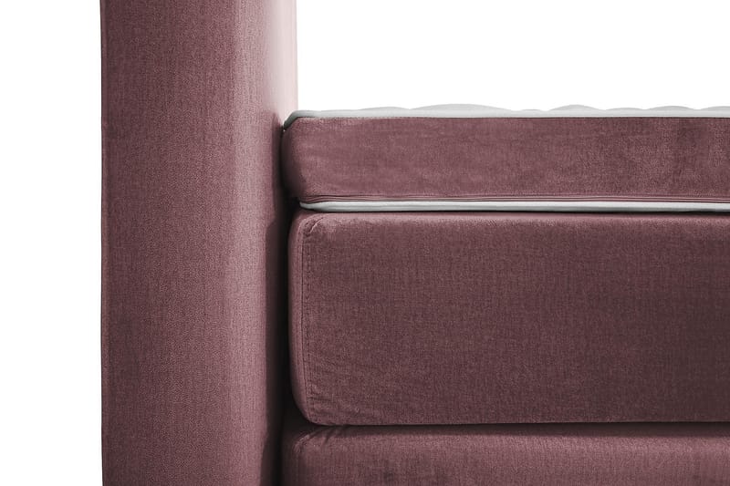 Royal Velvet Komplett Sängpaket 160x200 cm - Rosa med Höga Silverben - Möbler - Säng - Komplett sängpaket