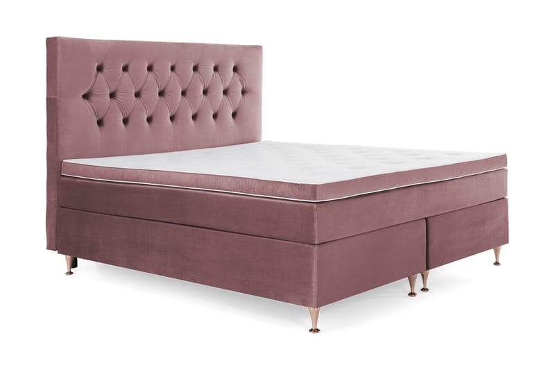 Royal Velvet Komplett Sängpaket 160x200 cm - Rosa med Låga Rosében - Möbler - Säng - Komplett sängpaket