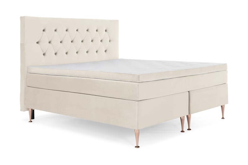 Royal Velvet Komplett Sängpaket 180x200  Beige med höga r - Beige med höga rosében - Komplett sängpaket - Kontinentalsäng