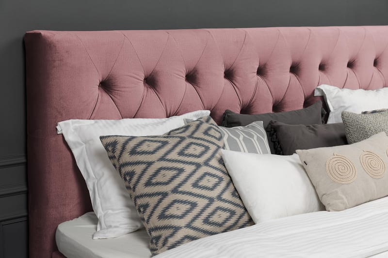 Royal Velvet Komplett Sängpaket 180x200  Rosa med Höga Ro - Rosa med Höga Rosében - Komplett sängpaket - Kontinentalsäng - Dubbelsäng