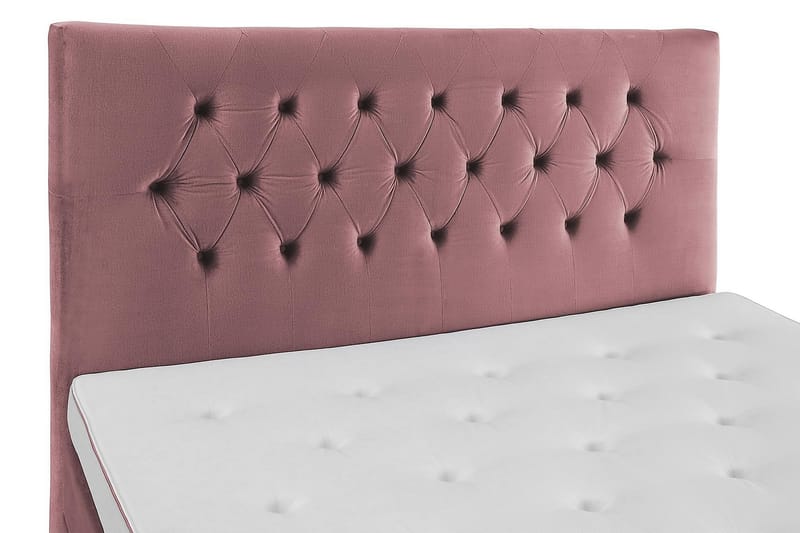 Royal Velvet Komplett Sängpaket 180x200  Rosa med Höga Si - Rosa med Höga Silverben - Kontinentalsäng - Dubbelsäng