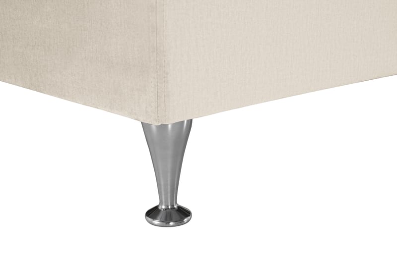 Royal Velvet Komplett Sängpaket 210x210 - Beige med låga silverben - Kontinentalsäng - Familjesäng