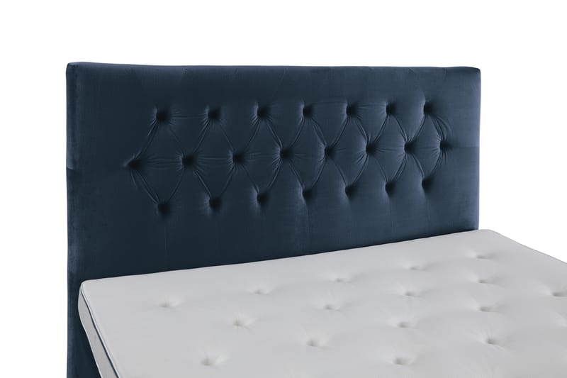 Royal Velvet Komplett Sängpaket 210x210 cm - Mörkblå med Låga Silverben - Möbler - Säng - Komplett sängpaket