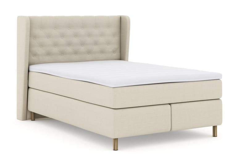 Select No 3 Komplett Sängpaket 140x200 Medium - Beige/Koppar - Komplett sängpaket - Kontinentalsäng - Dubbelsäng