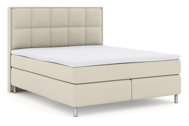 Select No 3 Komplett Sängpaket 210x210 Fast/Medium - Beige/Metall - Möbler - Säng - Komplett sängpaket