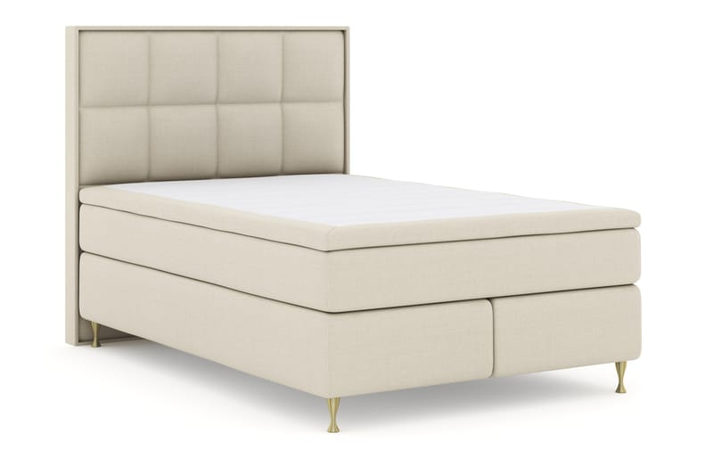 Select No 4 Komplett Sängpaket 140x200 Fast - Beige/Guld - Komplett sängpaket - Kontinentalsäng - Dubbelsäng