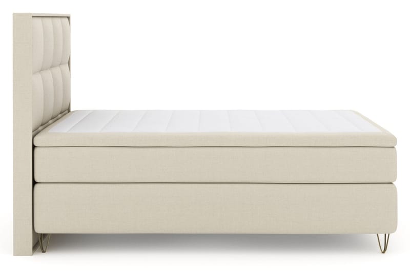 Select No 4 Komplett Sängpaket 140x200 Fast/Medium - Beige/Metall V-form - Möbler - Säng - Komplett sängpaket