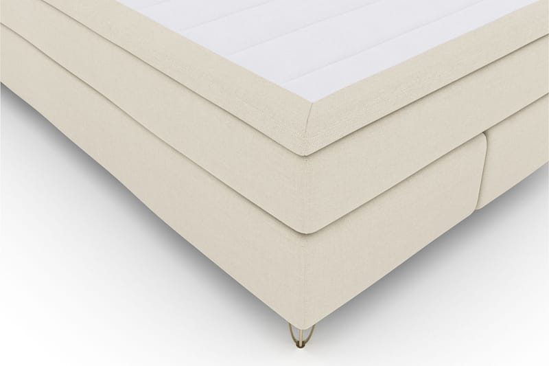 Select No 4 Komplett Sängpaket 140x200 Fast/Medium - Beige/Metall V-form - Möbler - Säng - Komplett sängpaket