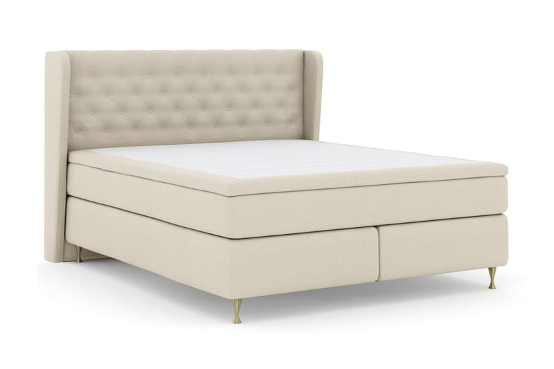 Select No 4 Komplett Sängpaket 160x200 Fast - Beige/Guld - Möbler - Säng - Komplett sängpaket