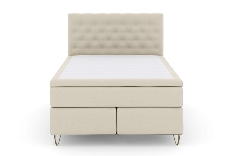 Select No 4 Komplett Sängpaket 160x200 Fast - Beige/Metall V-form - Möbler - Säng - Komplett sängpaket