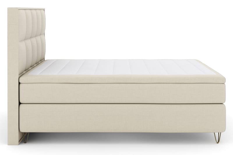 Select No 4 Komplett Sängpaket 180x200 Fast/Medium - Beige/Metall V-form - Möbler - Säng - Komplett sängpaket