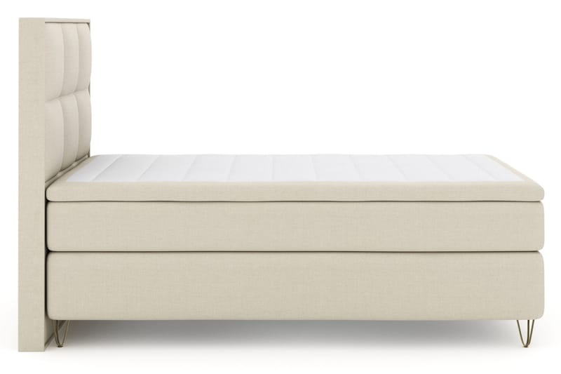 Select No 5 Komplett Sängpaket 120x200 Fast Latex - Beige/Metall V-form - Möbler - Säng - Komplett sängpaket