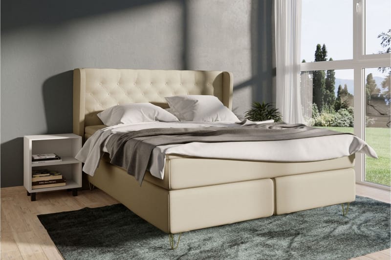 Select No 5 Komplett Sängpaket 120x200 Medium Watergel - Beige/Koppar - Möbler - Säng - Komplett sängpaket