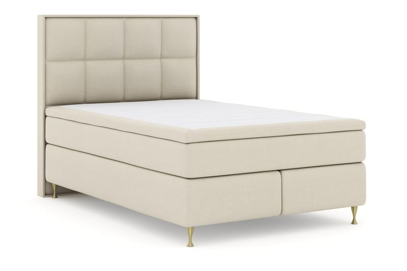 Select No 5 Komplett Sängpaket 140x200 Fast Latex - Beige/Guld - Komplett sängpaket - Kontinentalsäng - Dubbelsäng