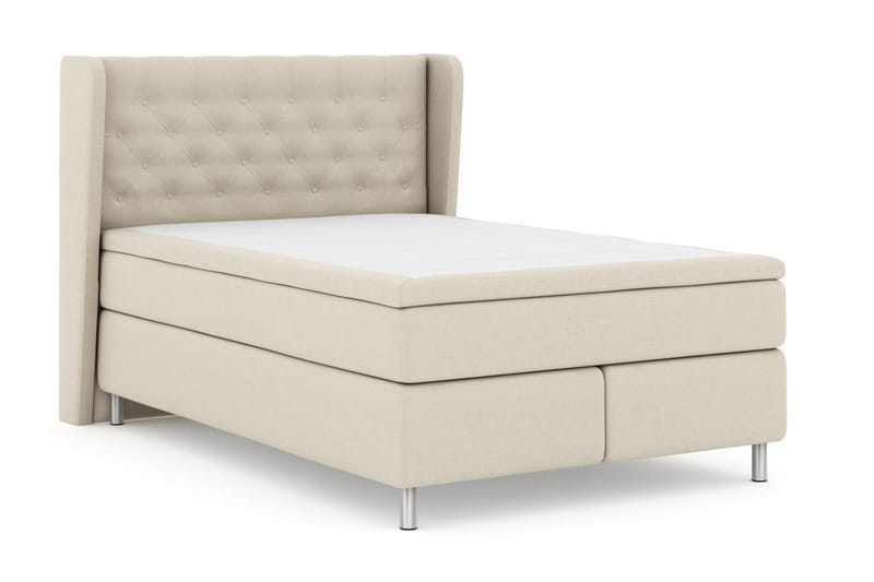 Select No 5 Komplett Sängpaket 140x200 Medium Latex - Beige/Metall - Komplett sängpaket - Kontinentalsäng - Dubbelsäng