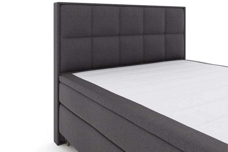 Select No 5 Komplett Sängpaket 160x200 Medium Latex - Mörkgrå/Metall V-form - Komplett sängpaket - Kontinentalsäng - Dubbelsäng
