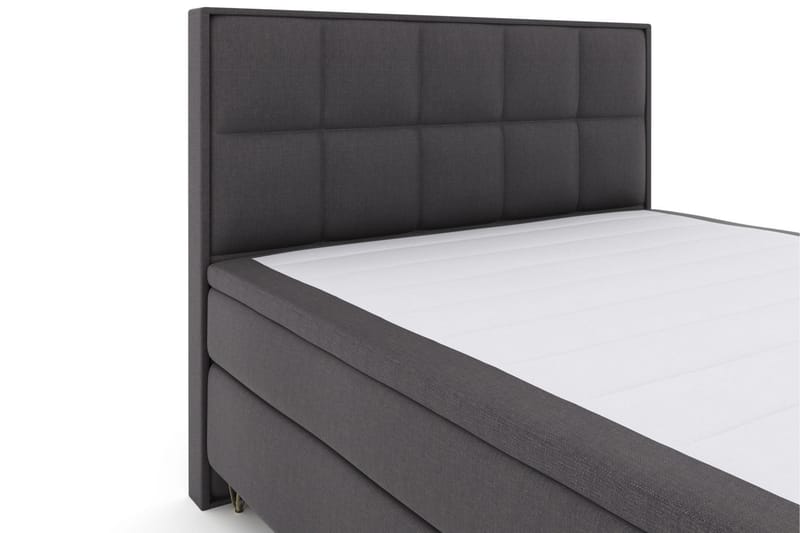 Select No 5 Komplett Sängpaket 180x200 Fast Latex - Mörkgrå/Metall V-form - Möbler - Säng - Komplett sängpaket