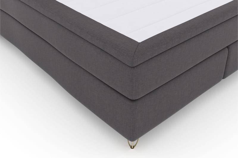 Select No 5 Komplett Sängpaket 210x210 Fast Latex - Mörkgrå/Metall V-form - Möbler - Säng - Komplett sängpaket