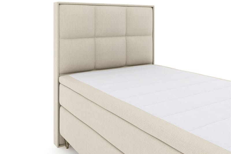Select No 6 Komplett Sängpaket 120x200 Fast Latex/Memory - Beige/Metall V-form - Komplett sängpaket - Kontinentalsäng