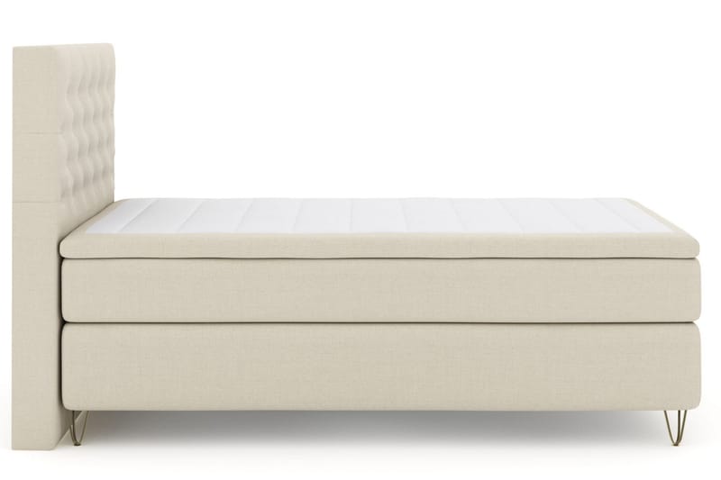 Select No 6 Komplett Sängpaket 120x200 Fast Memory/Pocket - Beige/Metall V-form - Möbler - Säng - Komplett sängpaket