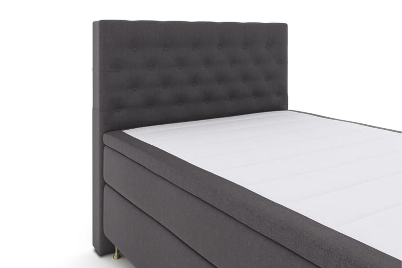 Select No 6 Komplett Sängpaket 140x200 Medium Latex/Memory - Mörkgrå/Guld - Komplett sängpaket - Kontinentalsäng - Dubbelsäng