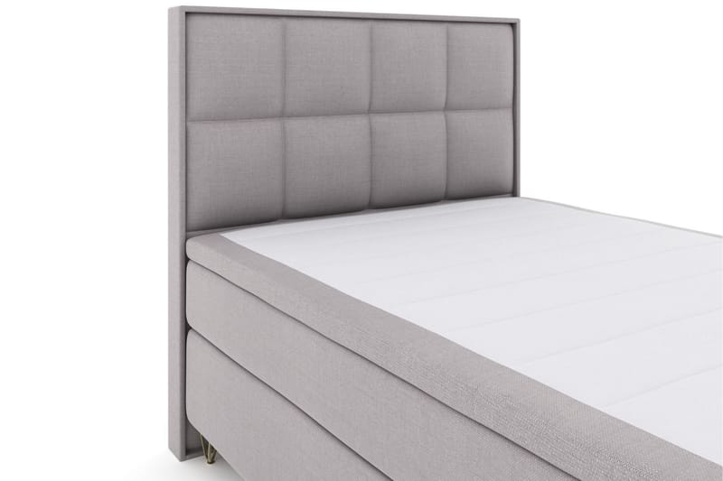 Select No 6 Komplett Sängpaket 140x200 Medium Watergel - Ljusgrå/Metall V-form - Komplett sängpaket - Kontinentalsäng - Dubbelsäng