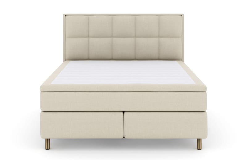 Select No 6 Komplett Sängpaket 210x210 Fast Watergel - Beige/Koppar - Komplett sängpaket - Kontinentalsäng - Dubbelsäng - Familjesäng