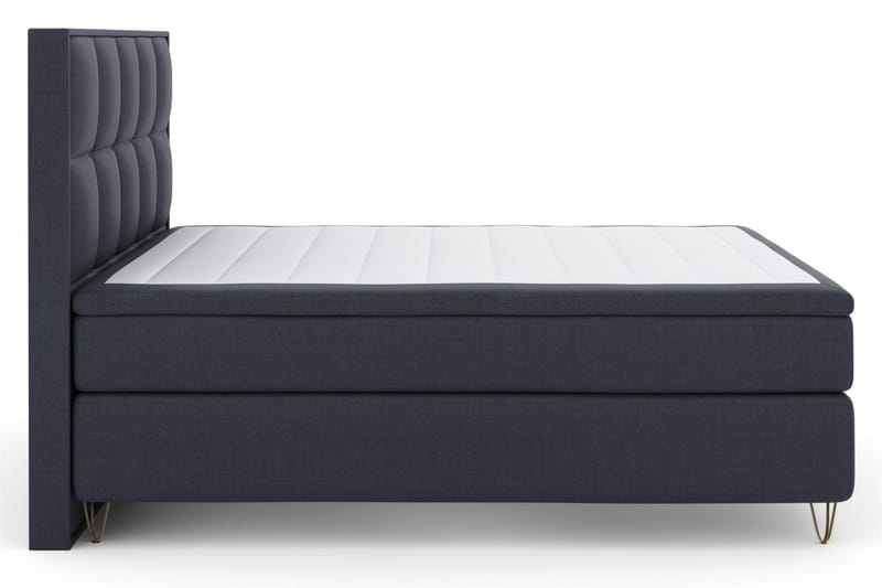 Select No 6 Komplett Sängpaket 210x210 Medium Latex/Memory - Blå/Metall V-form - Komplett sängpaket - Kontinentalsäng - Dubbelsäng - Familjesäng