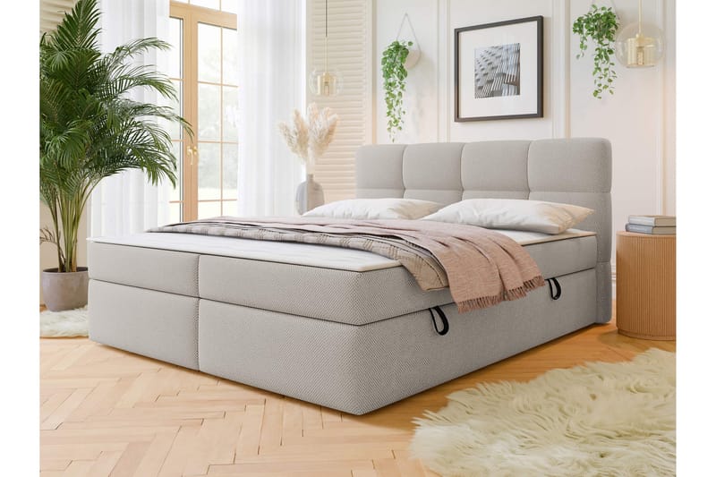 Leckersbo Sängpaket Kontinentalsäng 140x200 cm - Beige - Möbler - Säng - Komplett sängpaket