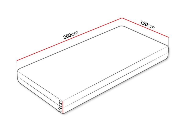 Billok Resårmadrass 120x200 cm - Vit - Möbler - Säng - Madrasser - Resårmadrass & resårbotten