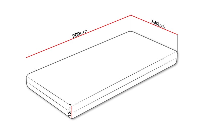 Calne Skummadrass 140x200 cm - Vit - Möbler - Säng - Madrasser - Skummadrass