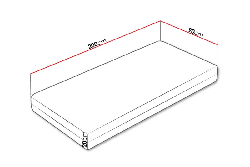 Elsanor Resårmadrass 90x200 cm - Vit - Möbler - Säng - Madrasser - Resårmadrass & resårbotten