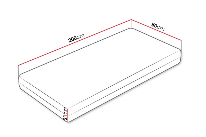 Flynt Resårmadrass 80x200 cm - Vit - Möbler - Säng - Madrasser - Resårmadrass & resårbotten