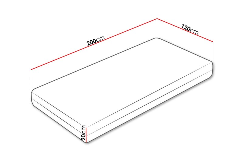 Freeborn Resårmadrass 120x200 cm - Vit - Möbler - Säng - Madrasser - Resårmadrass & resårbotten