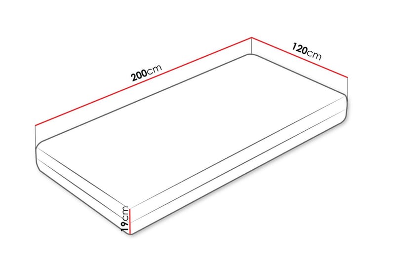 Frohike Resårmadrass 120x200 cm - Vit - Möbler - Säng - Madrasser - Resårmadrass & resårbotten